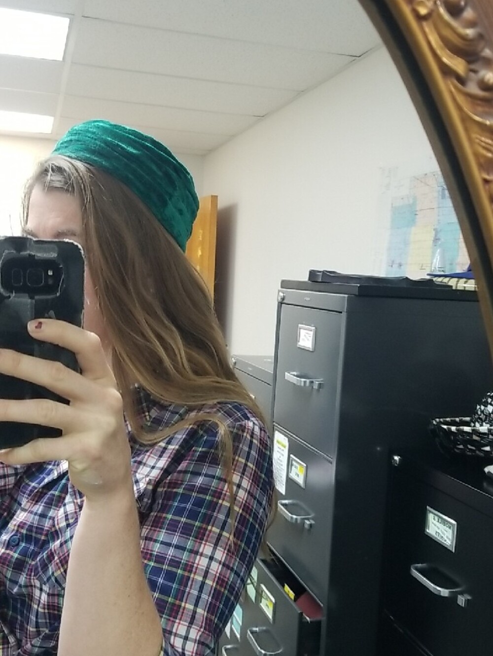 Velvet Pillbox Hat in Emerald Green - Picture 7 of 7